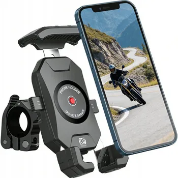 DRŽÁK NA TELEFON NA KOLO / MOTORKU, STABILNÍ UPEVNĚNÍ NA ŘÍDÍTKA