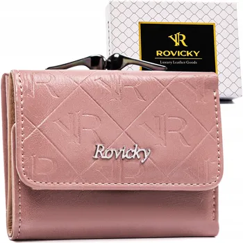 Peněženka Rovicky dámská peněženka z pravé kůže, růžová