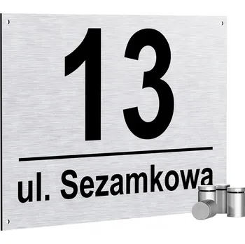 Obraz Číslo Domu Na Dům Adresní Tabulka s Číslem Domu Antracit 40x30 4 distanční podložky