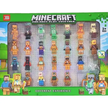 VELKÁ SADA FIGURKY MINECRAFT 24 POSTAVIČEK + DOPLŇKY