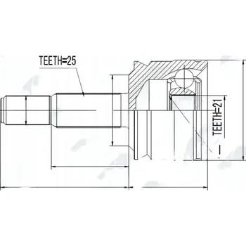 Poloosa kola NTY NPZ-MS-020 Sada kloubu, hnací hřídel