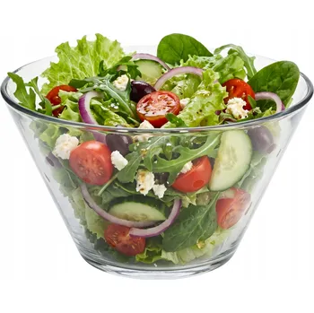 Salátová miska Mísa na salát a svačinu AVA GLASSET V 9,2 cm, Průměr 16,6 cm