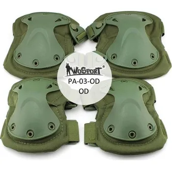 Rychloupínací chrániče kolen a loktů King Kong - olivové, Wosport