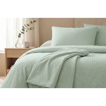 Povlečení DARRÉ Krepové povlečení Jednobarevné - světle zelené 140 x 220 cm