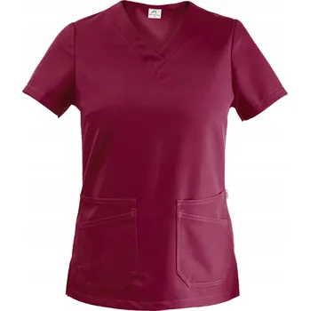 Dámská halenka Zdravotnické haleny Mikina dámská zdravotnická halenka s krátkým rukávem - bordó barva - velikost 40