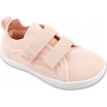 Dívčí bačkory Befado dětské papuče (bačkory) na suchý zip barefoot do školky, flexibilní, velikost 34