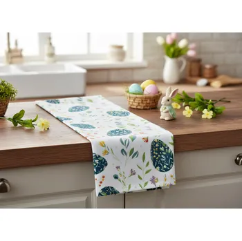 Utěrka Kuchyňská bavlněná utěrka FESTIVE EGGS zelená 40x60 cm 100% bavlna