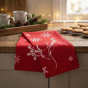 Utěrka Kuchyňská bavlněná utěrka ALTOM DESIGN ZIMOWE MARZENIA 45 × 60 cm červená