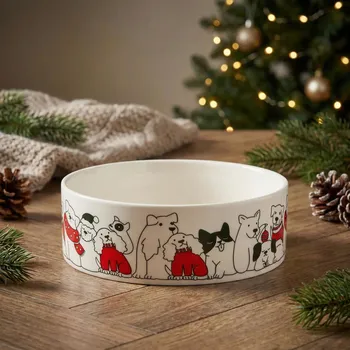 Miska pro psa Porcelánová miska pro psa vánoční ALTOM DESIGN XMAS DOGS 460 ml