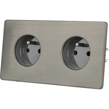 Elektrická zásuvka Elektrická Zásuvka nástěnná AMPERA šedá