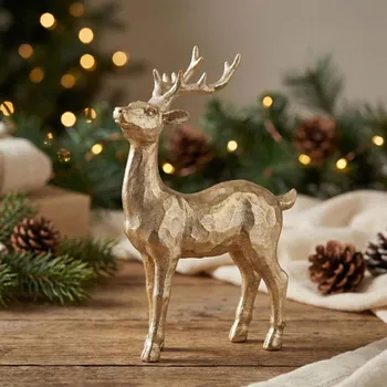 Vánoční dekorace Vánoční figurka sob ALTOM DESIGN 14,5 cm zlatá