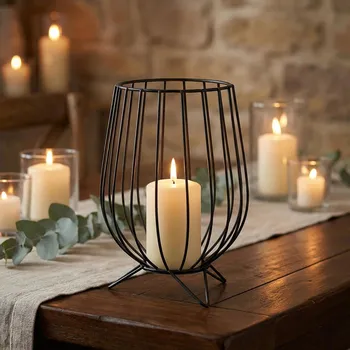 Svícen Kovový svícen na nožkách ALTOM DESIGN 16 cm černý