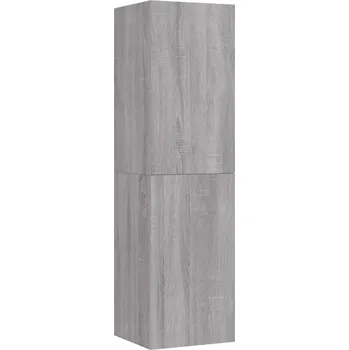 Policová skříň Nástěnná TV skříňka 30,5 x 30 x 110 cm šedá sonoma