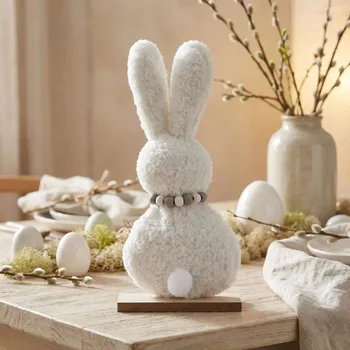 Velikonoční dekorace Velikonoční ozdoba zajíc bukla ALTOM DESIGN 19 cm bílá