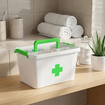 Dóza na potraviny Dóza na léky MOXOM ANTIBACTERIAL 6,5 l bílá/zelená