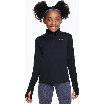Dětská móda Dětské tréninkové tričko s dlouhým rukávem Nike Dri-Fit 1/4 Zip black/white