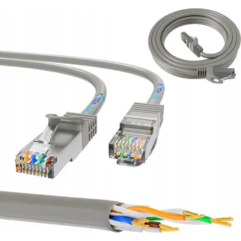 Síťový kabel Patchcord Extralink U/UTP 5e RJ45 / RJ45 3 m šedý