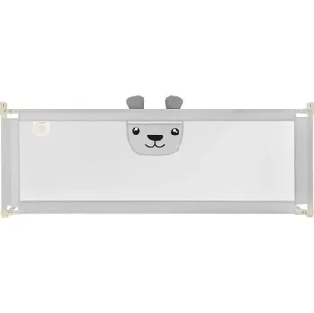 Dětská zábrana Zábrana na postel méďa 200 cm světle šedá