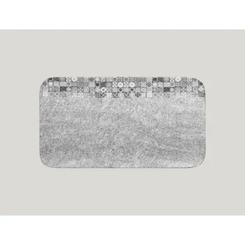 Talíř Talíř obdélníkový 38 x 21 cm - šedá