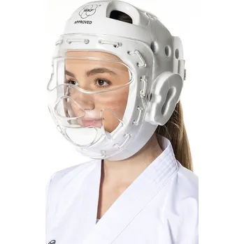 PŘILBA KARATE S MASKOU TOKAIDO WKF APPROVED Barva: Bílá, Velikost: XS