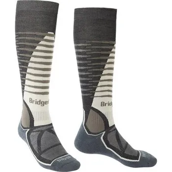 Pánská móda Pánské lyžařské podkolenky Bridgedale Ski Midweight Over Calf Merino Endurance graphite/bungee - S (3-5,5) EU 36-39 / 22-24,5 cm