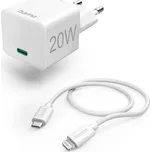 Hama set: rychlá USB nabíječka USB-C PD 20 W + kabel USB-C Lightning 1 m