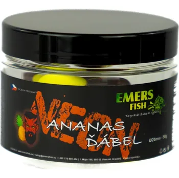 Boilies Emersfish Boilie Neonky Ananas Ďábel 50 g - 24 mm
