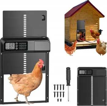 Chov hospodářského zvířete Automatická dvířka do kurníku s časovačem Elektrická klapka na kuře