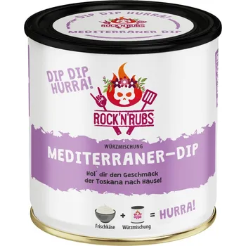 Koření Rock'n'Rubs kořenící směs na dip - STŘEDOZEMNÍ, 140 g