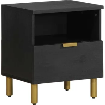 Noční stolek vidaXL Noční stolek černý 40 x 33 x 46 cm kompozitní dřevo [4017654]
