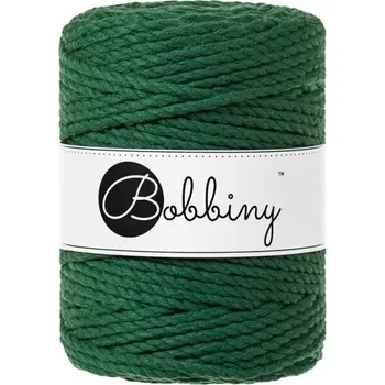 Bobbiny 3PLY Macramé Rope 5 mm 100 m Pine Green Šňůra