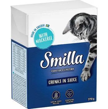 Krmivo pro kočku 24x370/380g Smilla kousky výhodné balení - v omáčce s makrelou (24 x 370 g)