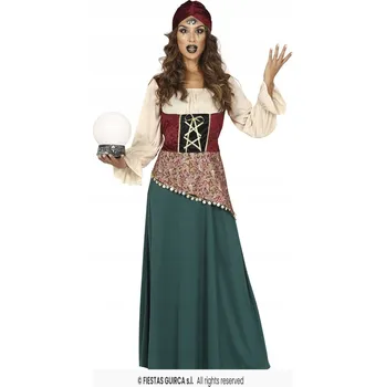 Karnevalový kostým KOSTÝM CIKÁNSKÁ VĚŠTKYNĚ NA HALLOWEEN - VELIKOST S