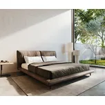 DELIFE Čalouněná postel Cusino 180x200 cm mikrovlákno taupe vintage