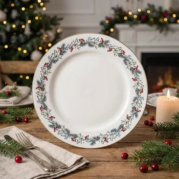Talíř Porcelánový talíř jídelní vánoční ALTOM DESIGN MAGIA ŚWIĄT 26,5 cm