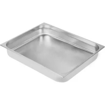 Plech na pečení TOMGAST | Gastronádoba PROFI velikost GN 2/1, výška 6,5 cm (Gastronádoba GN 2/1 - hloubka 6,5 cm)