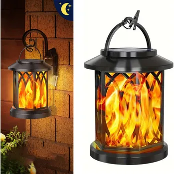 Venkovní osvětlení Zahradní LED solární lampa Lampion Lucerna Hřbitovní Svíčka závěsná 1 Ks.