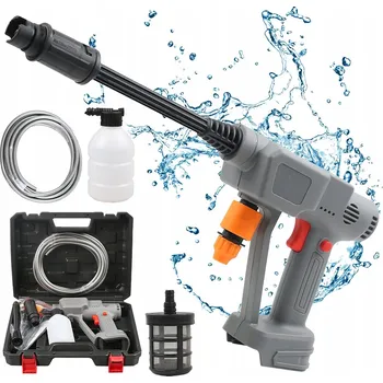Vysokotlaký čistič Multifunkční AKU myčka 30 Bar s tryskou 3v1 na auto i zahradu