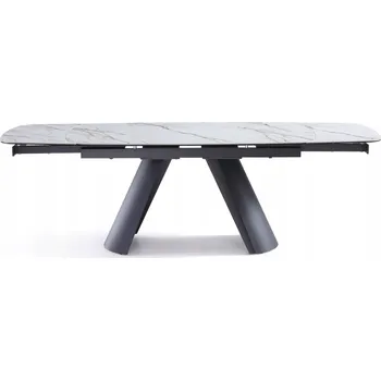 Jídelní stůl Rozkládací obdélníkový jídelní stůl keramický 160(240)x90cm Cinque Bílý