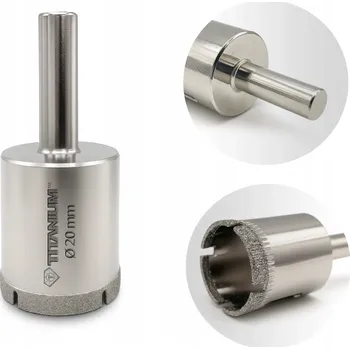 Vrták Titanový diamantový Vrták WGD2001001 na dlaždice o průměru 20 mm