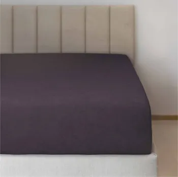 Prostěradlo Polášek Holešov Froté prostěradlo č.65 fialovo hnědá 85% bavlna + 15% polyamid Fialová Hnědá 90x200 15 - 18 cm