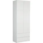 Šatní skříň s nástavcem Houseland Starline 01 matná bílá 125418833