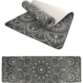 Sport Výprodej - Podložka LIFEFIT® YOGA MAT MANDALA DUO, 183x58x0,6cm, černá