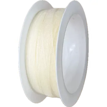 Stuha Stuha organzová Beauty Organdy – Cream krémová 7mm x 5m (4,-Kč/m) (Krémová organzová stuha, 7mm široká, průsvitná, oboustranná, okraje zpevněné tkaním)