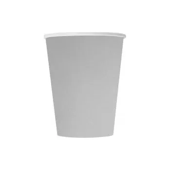 Party nádobí STŘÍBRNÉ PAPÍROVÉ KELÍMKY 270ML 8 KUSŮ GODAN