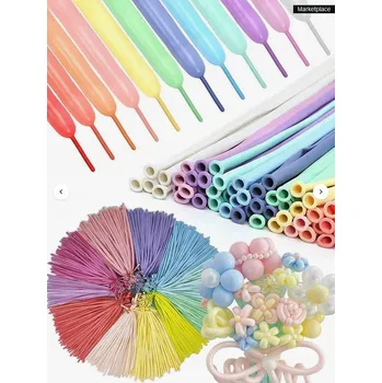 Balónek BALÓNKY NA MODELOVÁNÍ MACARON COLORY 100 KS DLOUHÉ