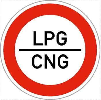 Dopravní značení Dopravní značka - Zákaz vjezdu LPG/CNG - Standardní kruh 700mm