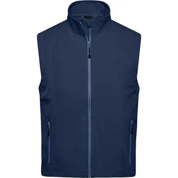 Pánská vesta James&amp;Nicholson Pánská softshellová vesta JN1022 Navy 3XL