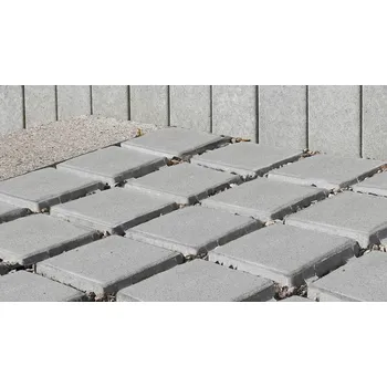 Venkovní dlažba Dlažba zámková CS BETON Quadro vegetační šedá – 200×200×80 mm