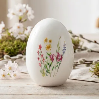Velikonoční dekorace Velikonoční porcelánové vejce ALTOM DESIGN PRZEBUDZENIE NATURY 10 cm